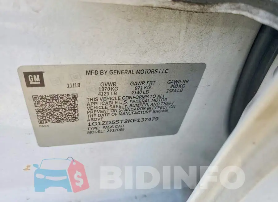 1G1ZD5ST2KF137479 Photo# 12