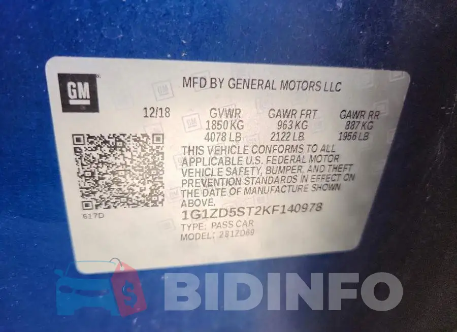 1G1ZD5ST2KF140978 Photo# 12