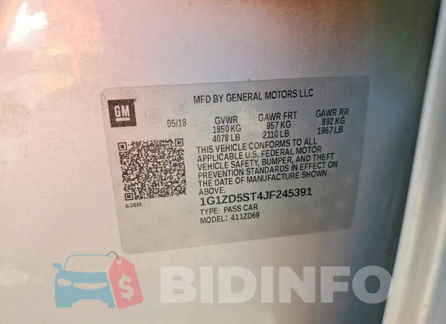 1G1ZD5ST4JF245391 Photo# 12