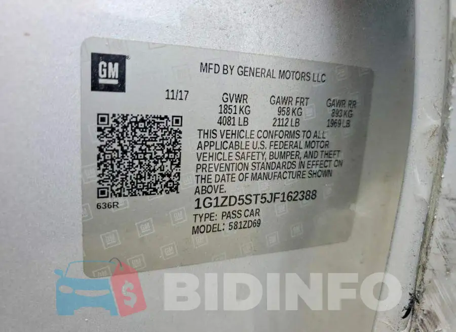 1G1ZD5ST5JF162388 Photo# 12