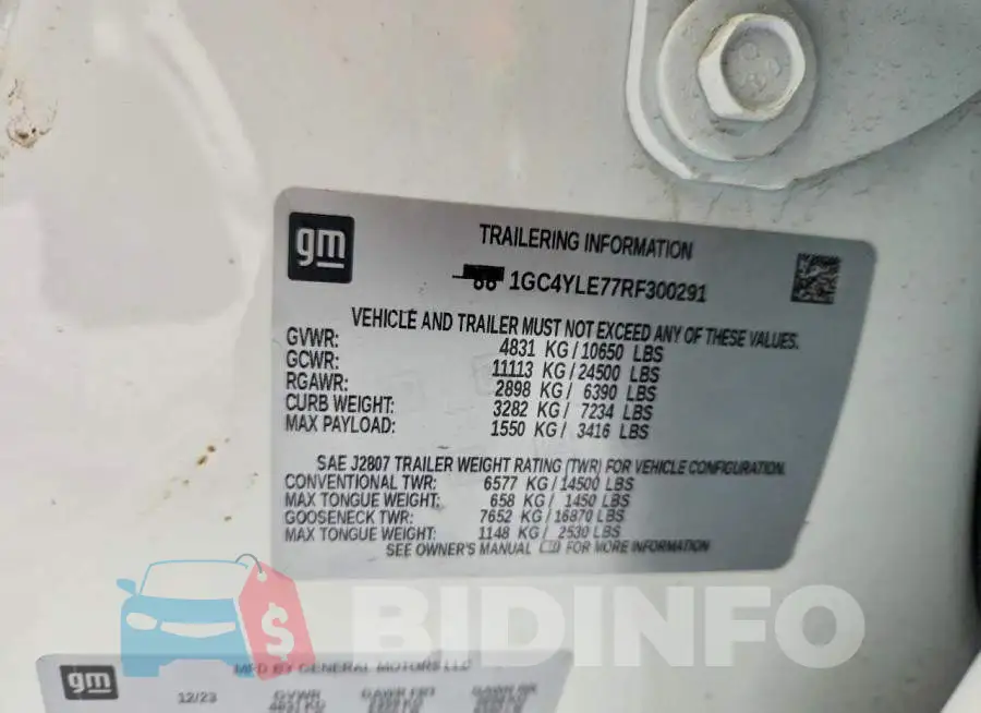 1GC4YLE77RF300291 Photo# 12