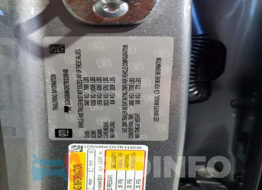 1GNS6NKD5TR319048 Photo# 14