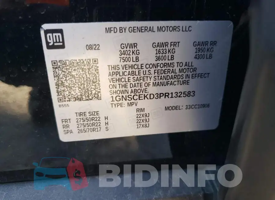 1GNSCEKD3PR132583 Photo# 13