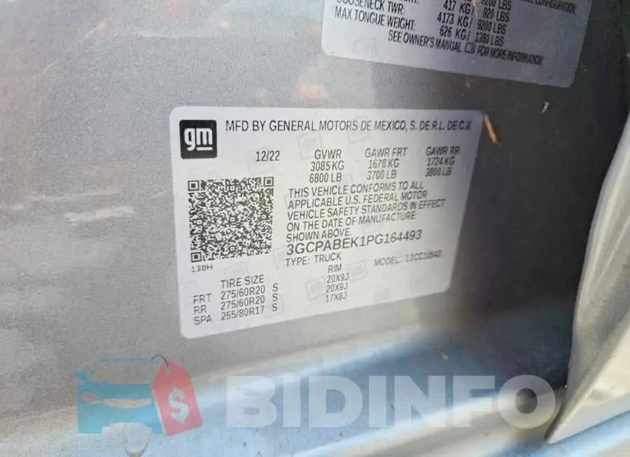 3GCPABEK1PG164493 Photo# 12