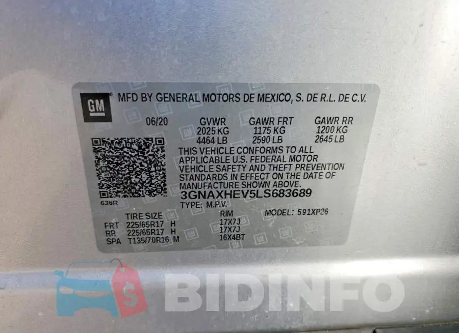 3GNAXHEV5LS683689 Photo# 12
