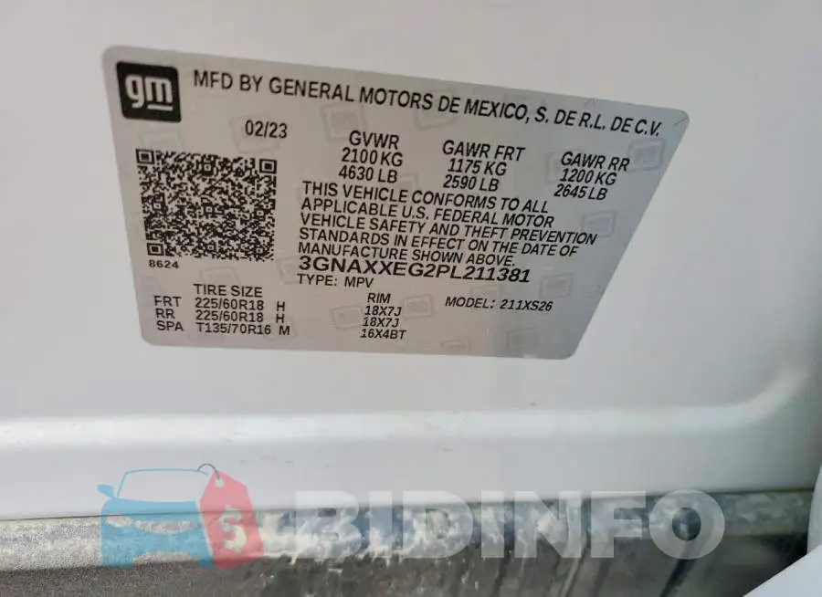 3GNAXXEG2PL211381 Photo# 13