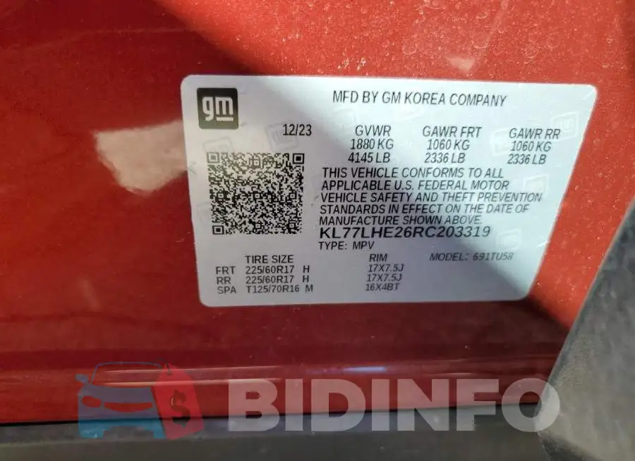 KL77LHE26RC203319 Photo# 13