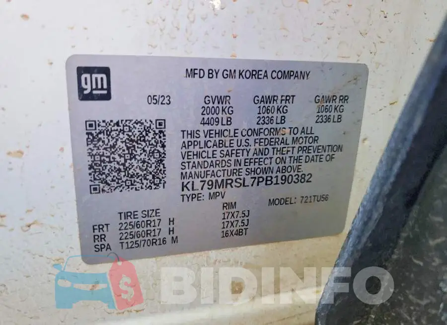 KL79MRSL7PB190382 Photo# 13