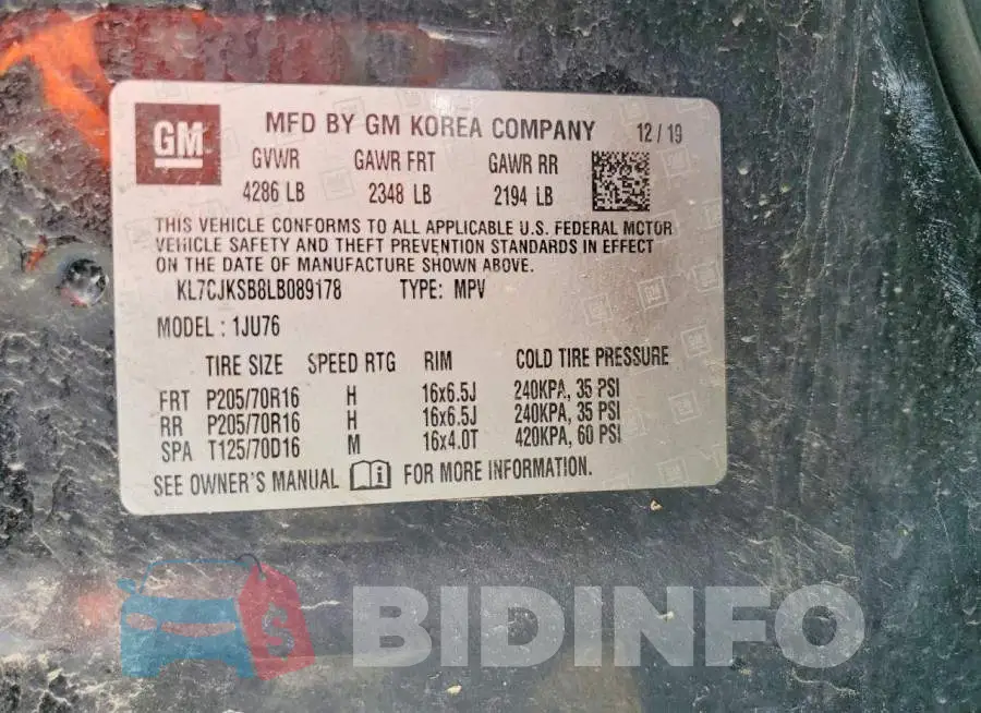 KL7CJKSB8LB089178 Photo# 14
