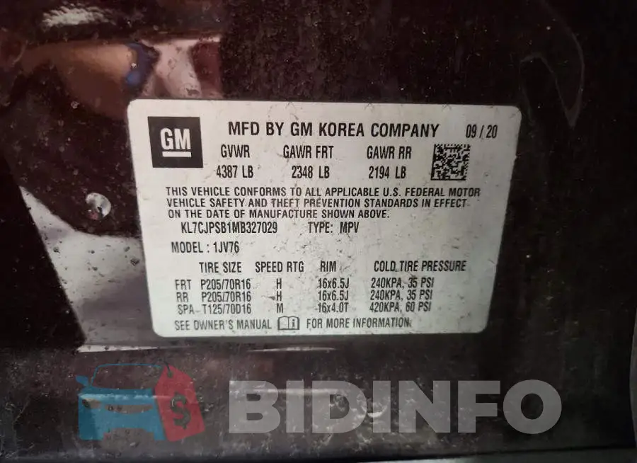 KL7CJPSB1MB327029 Photo# 14