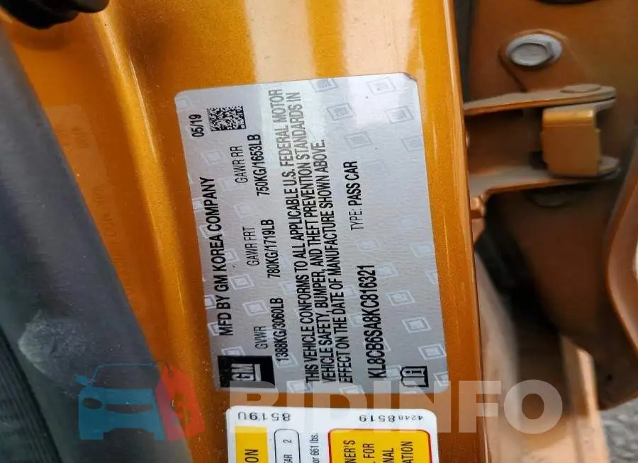 KL8CB6SA8KC816321 Photo# 13