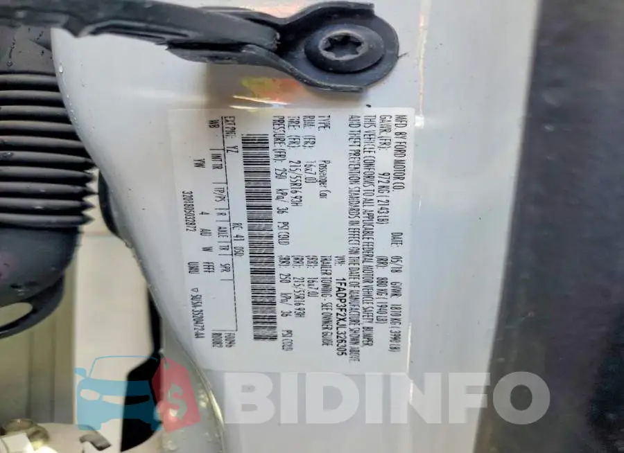 1FADP3F2XJL326305 Photo# 13
