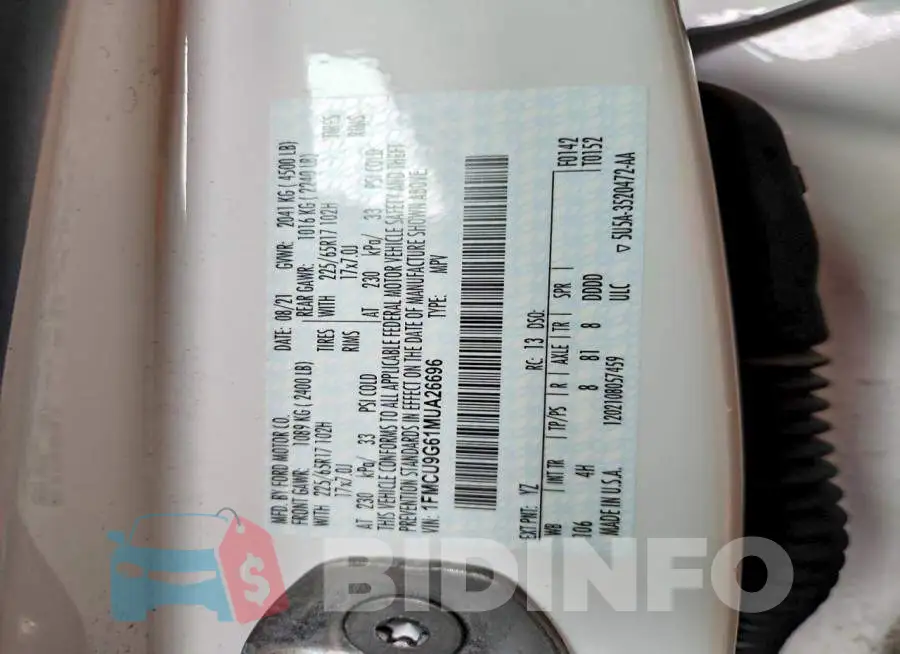 1FMCU9G61MUA26696 Photo# 13