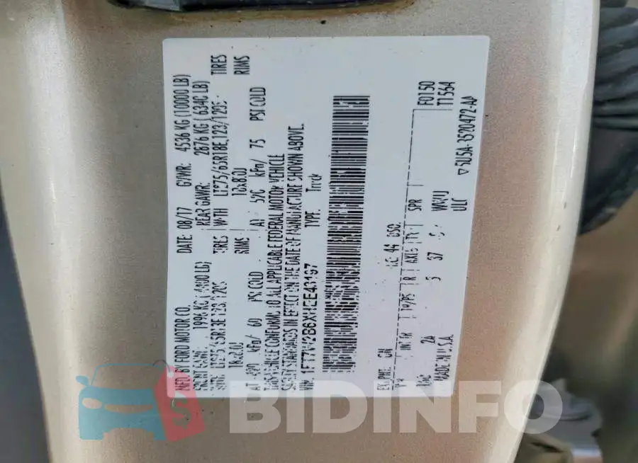 1FT7W2B6XHEE43197 Photo# 12
