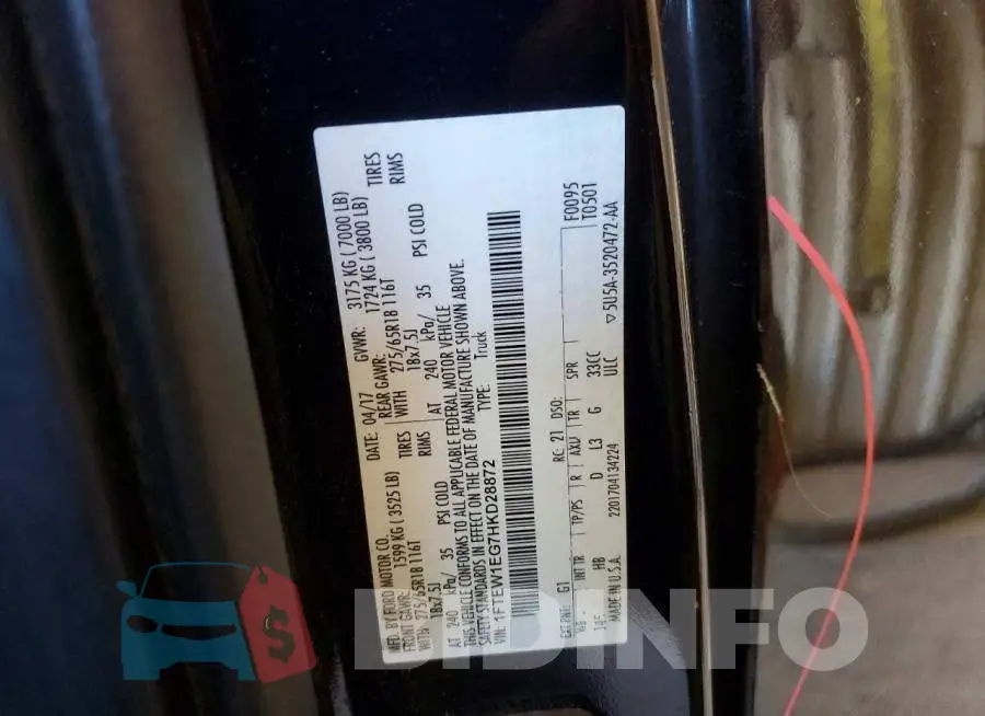 1FTEW1EG7HKD28872 Photo# 13