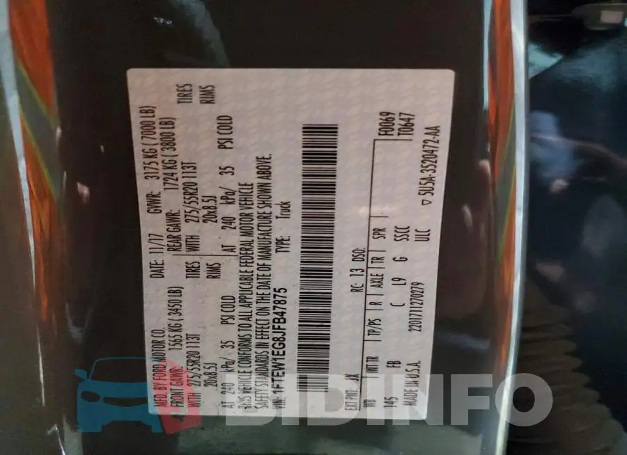 1FTEW1EG8JFB47875 Photo# 12