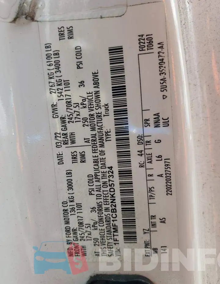 1FTMF1CB2NKD57324 Photo# 13