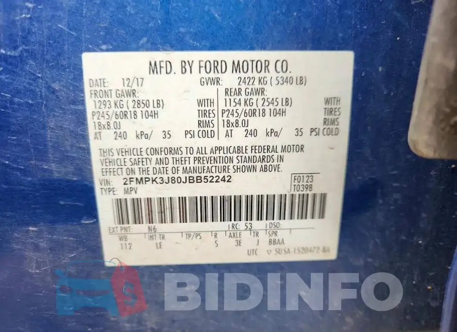 2FMPK3J80JBB52242 Photo# 13