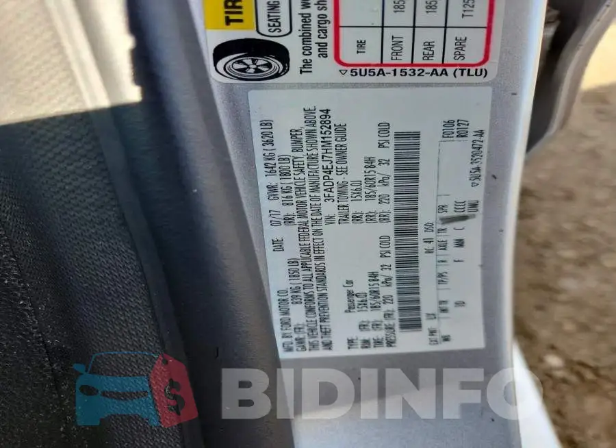 3FADP4EJ7HM152894 Photo# 12