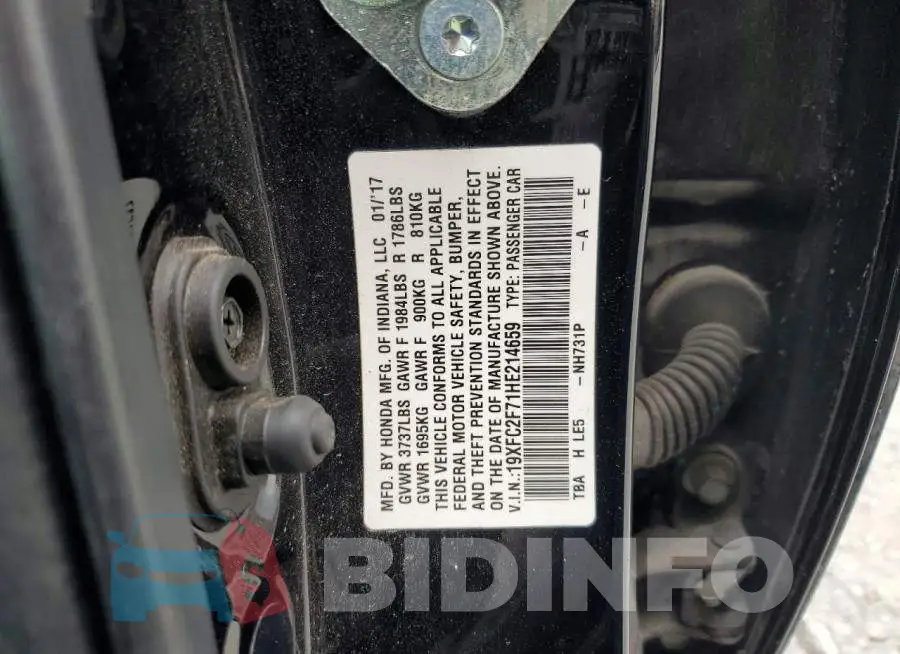 19XFC2F71HE214659 Photo# 12
