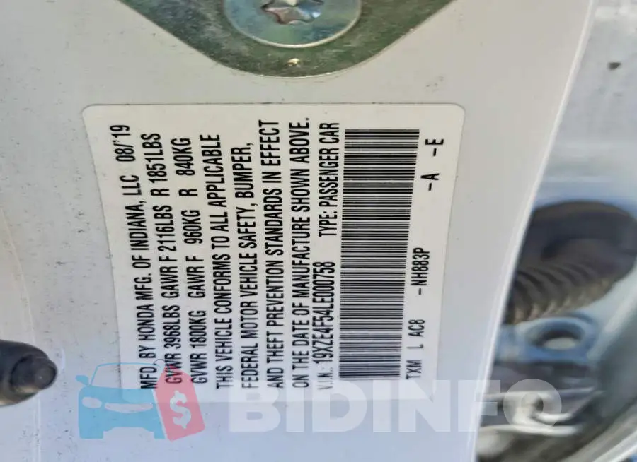 19XZE4F54LE000758 Photo# 12
