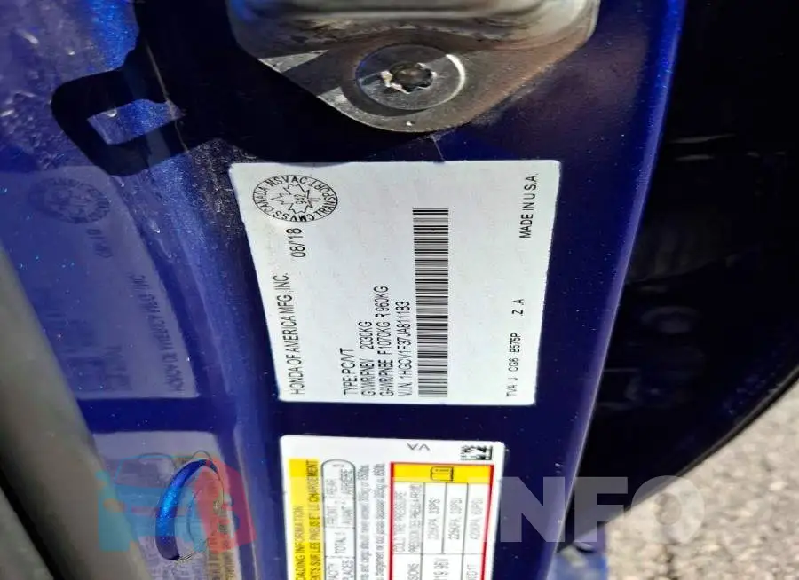 1HGCV1F37JA811183 Photo# 10