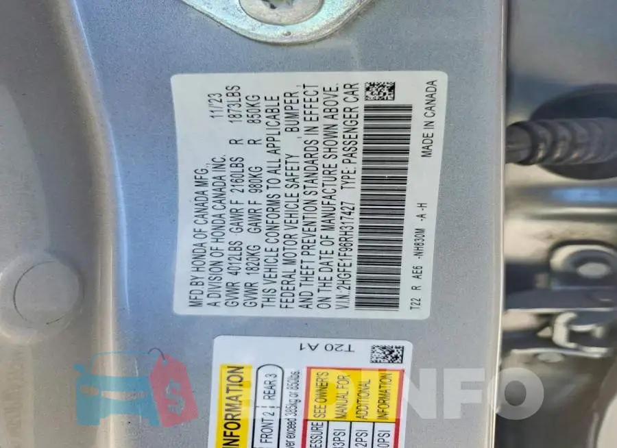 2HGFE1F96RH317427 Photo# 12