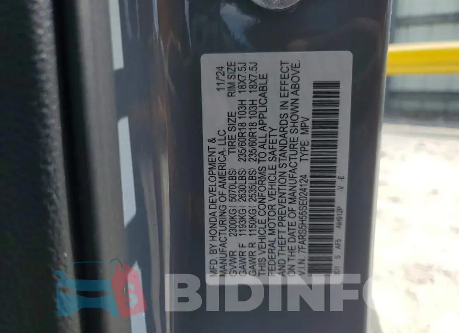 7FARS5H55SE024124 Photo# 13