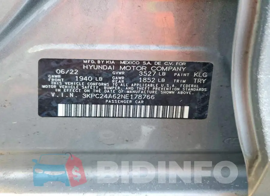 3KPC24A62NE178766 Photo# 12