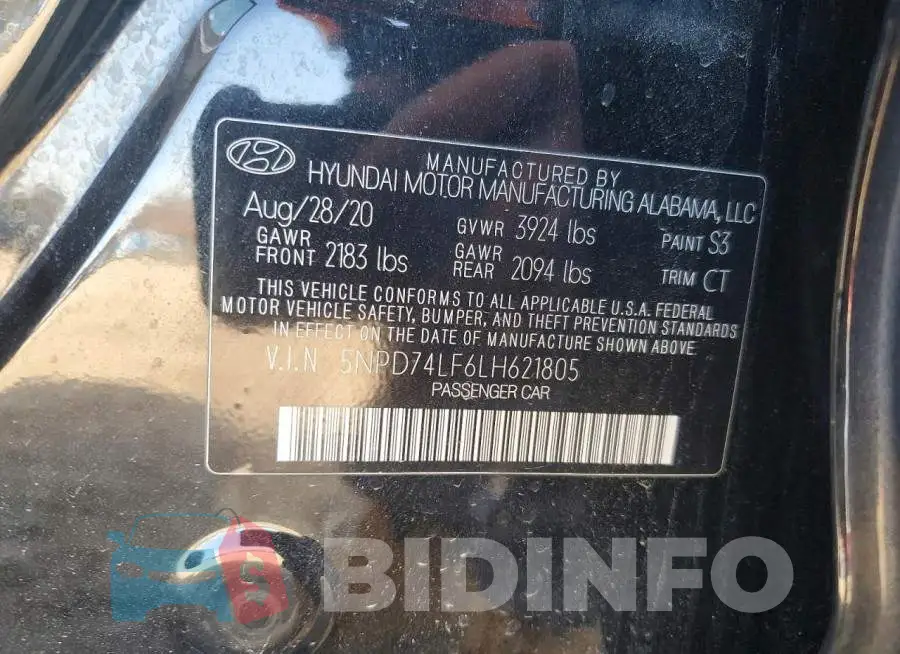 5NPD74LF6LH621805 Photo# 12