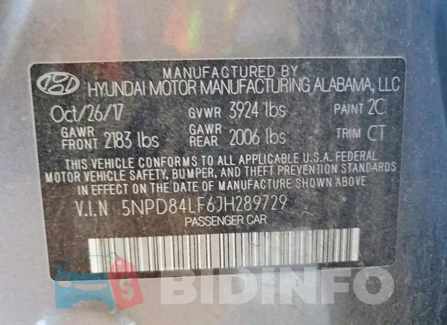 5NPD84LF6JH289729 Photo# 13