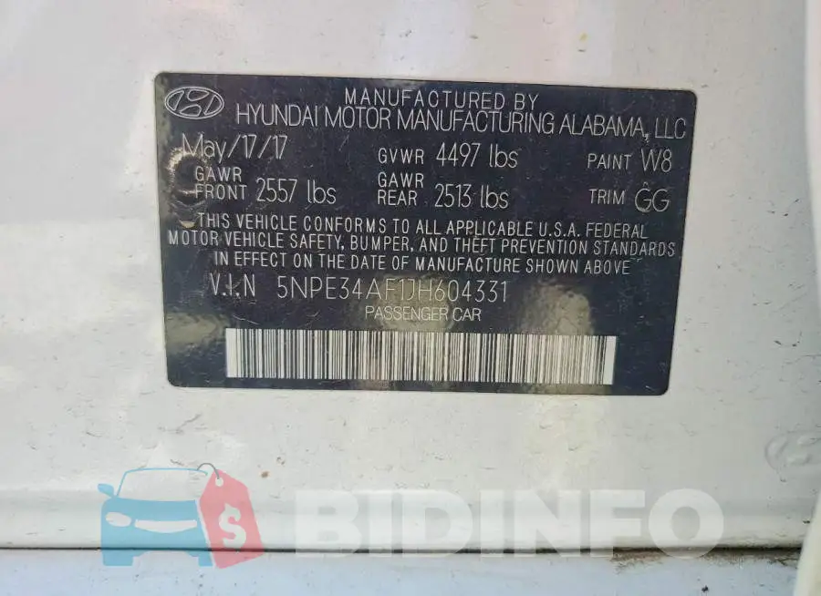 5NPE34AF1JH604331 Photo# 12