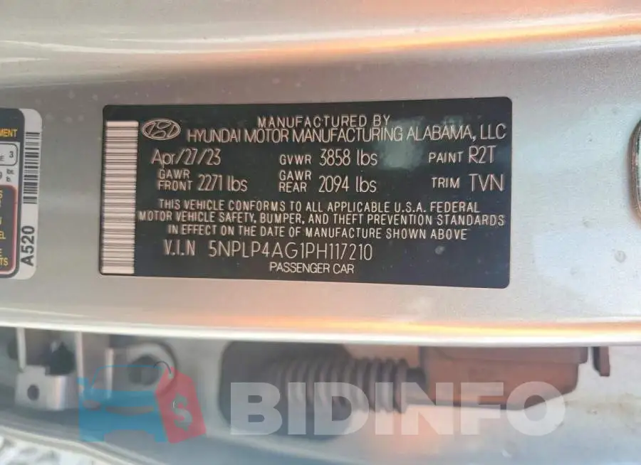5NPLP4AG1PH117210 Photo# 12