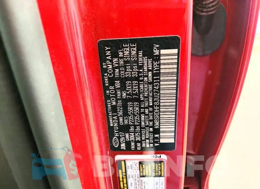 KM8SRDHF8JU274311 Photo# 14