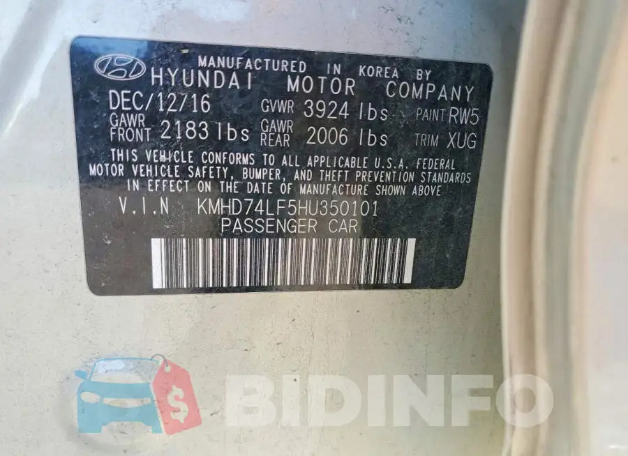 KMHD74LF5HU350101 Photo# 12