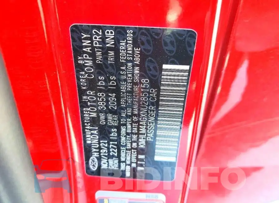 KMHLM4AGXNU285158 Photo# 12