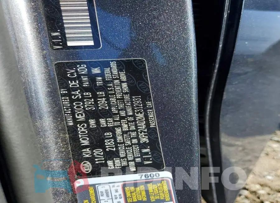 3KPF24AD2ME312931 Photo# 13