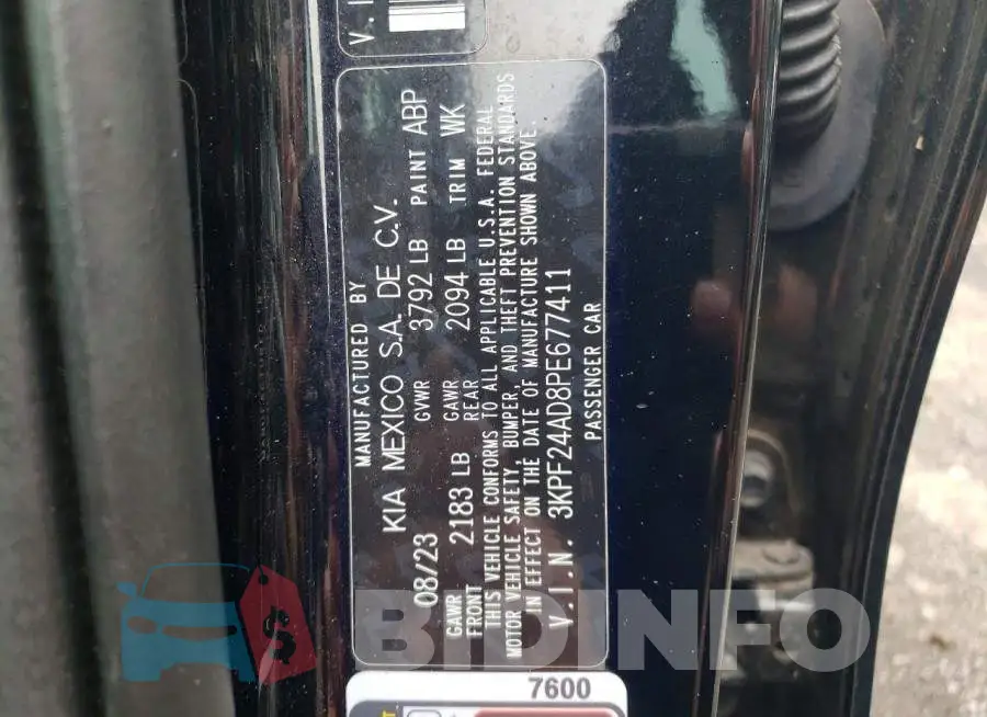 3KPF24AD8PE677411 Photo# 12