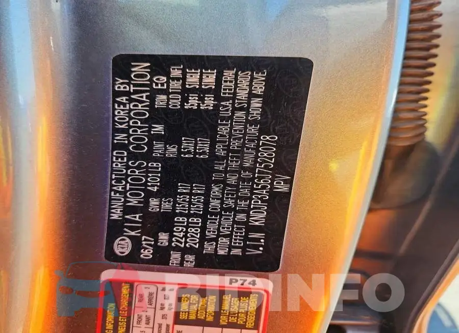 KNDJP3A56J7528078 Photo# 13
