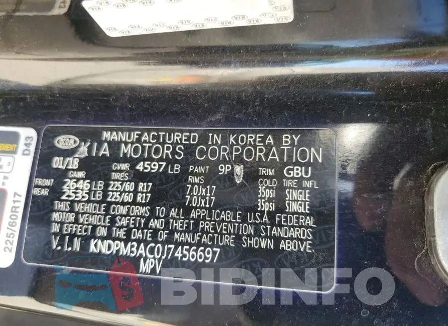 KNDPM3AC0J7456697 Photo# 12