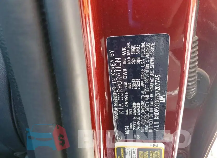 KNDPXCDG2S7207745 Photo# 13