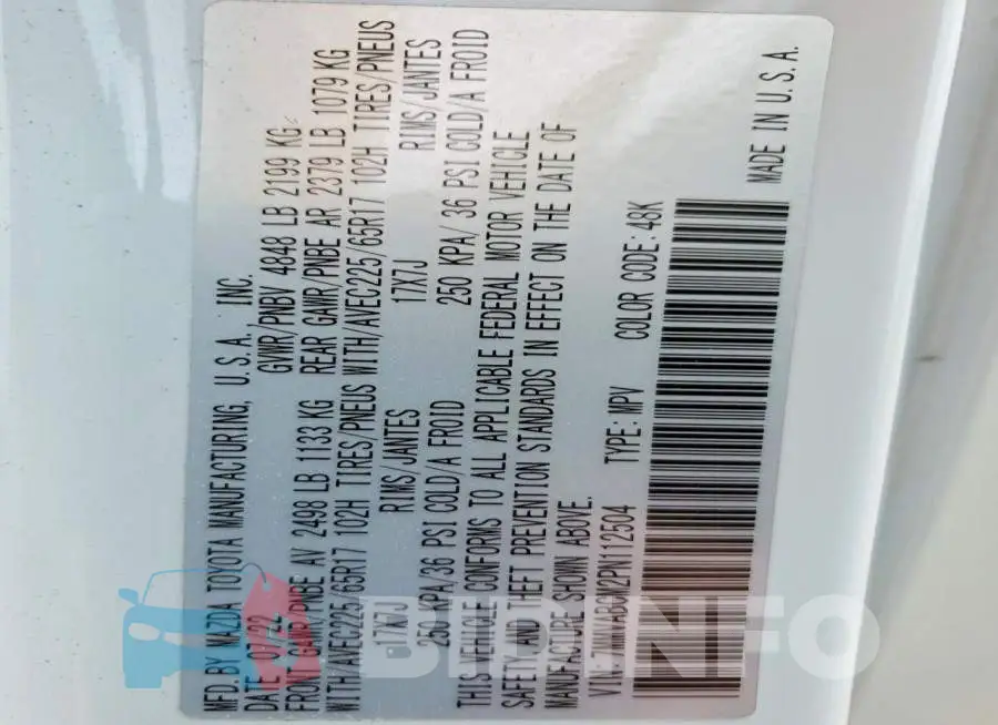 7MMVABCM2PN112504 Photo# 13