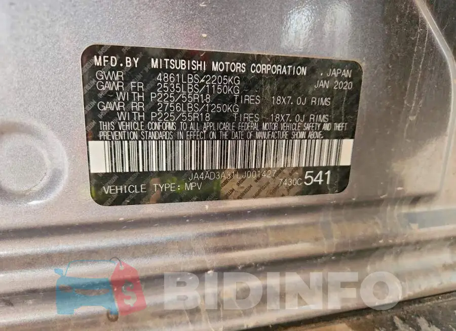 JA4AD3A31LJ001427 Photo# 13