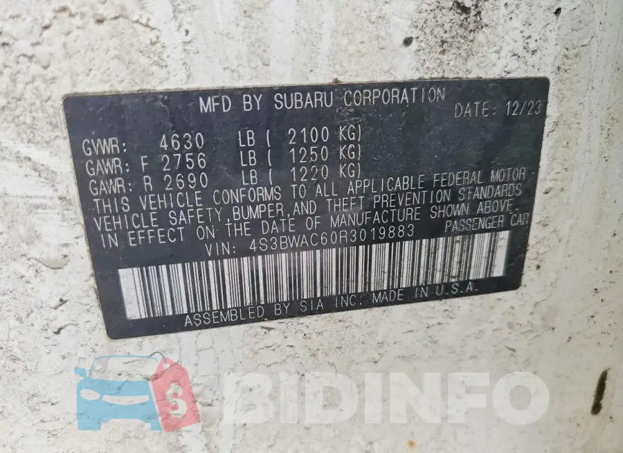 4S3BWAC60R3019883 Photo# 13