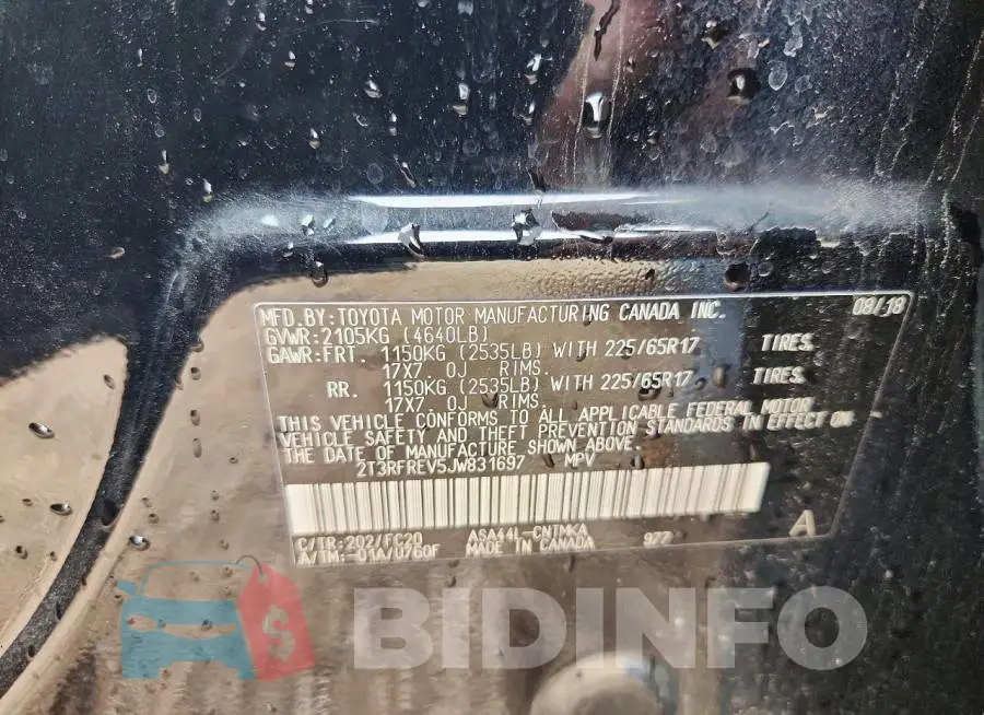 2T3RFREV5JW831697 Photo# 12