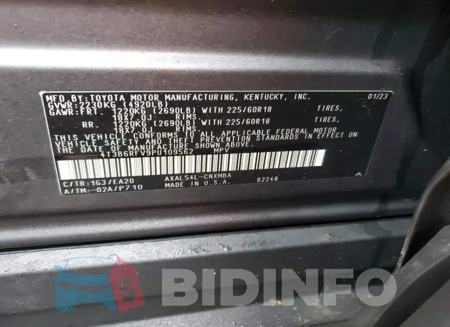 4T3B6RFV9PU109562 Photo# 13