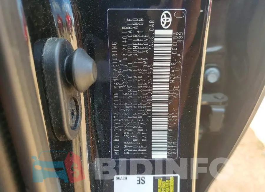 5YFB4MDE0RP221255 Photo# 12