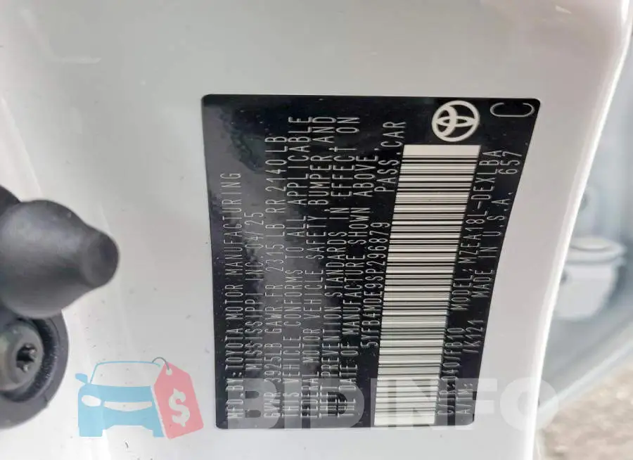 5YFB4MDE9SP296879 Photo# 13