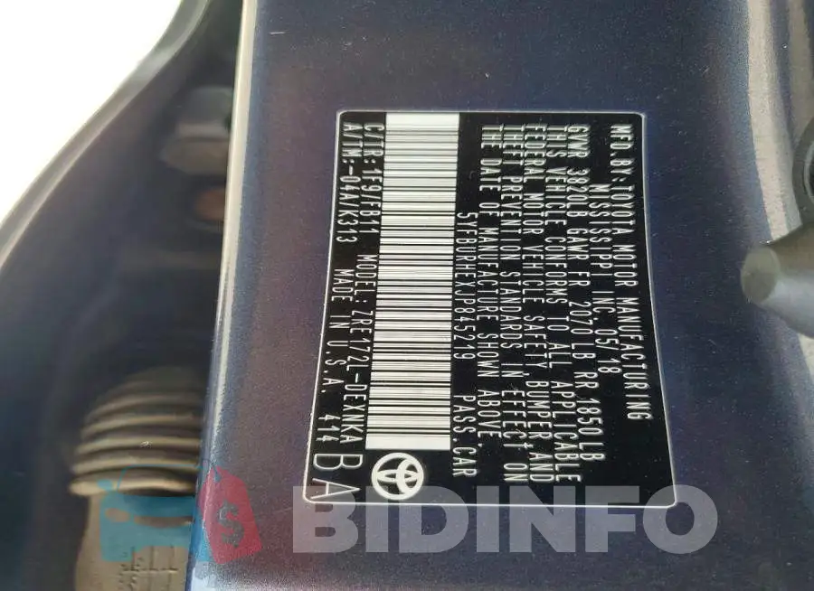 5YFBURHEXJP845219 Photo# 12