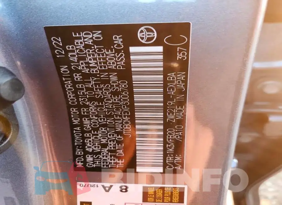 JTDBCMFEXP3006780 Photo# 12